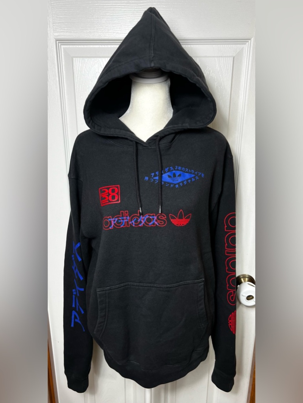 (RARE) Adidas Hoodie Pullover Sweatshirt Japan Trefoil Black Men’s S (Women’s M)